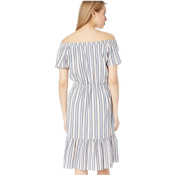 J Crew Mercantile Off-The-Shoulder Striped Peasant - Picture 8 of 13